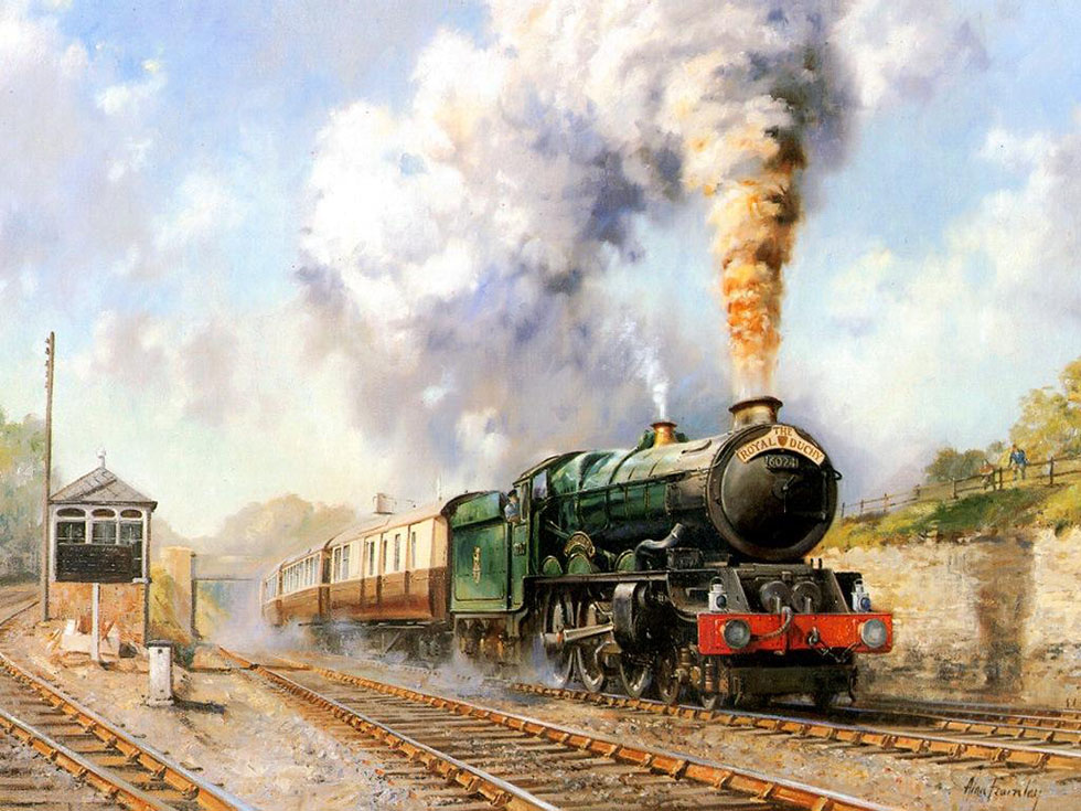 Train Oil Painting By Howard Fogg